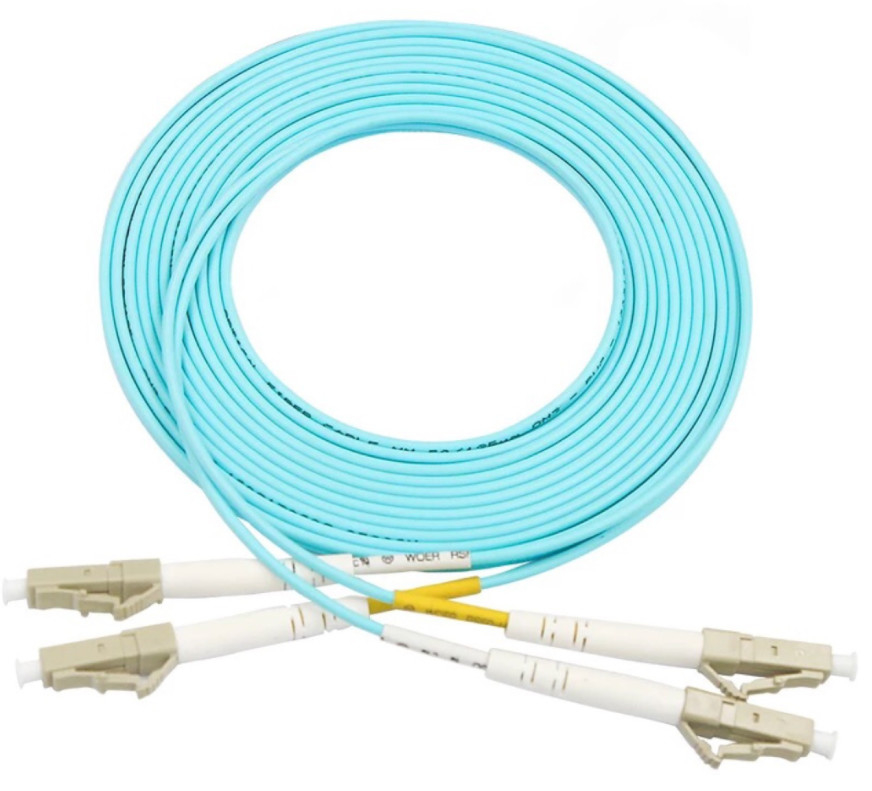 lc lc สายแพทช์ OM3 / OM4 3Meter 10 Gigabit Multimode Duplex PVC LSZH