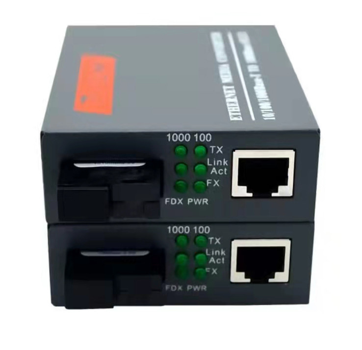 เครื่องรับส่งสัญญาณไฟเบอร์ออปติกกิกะบิต 20KM 1310nm 1550nm HTB-GS-03A/B Single Mode Single Fibers