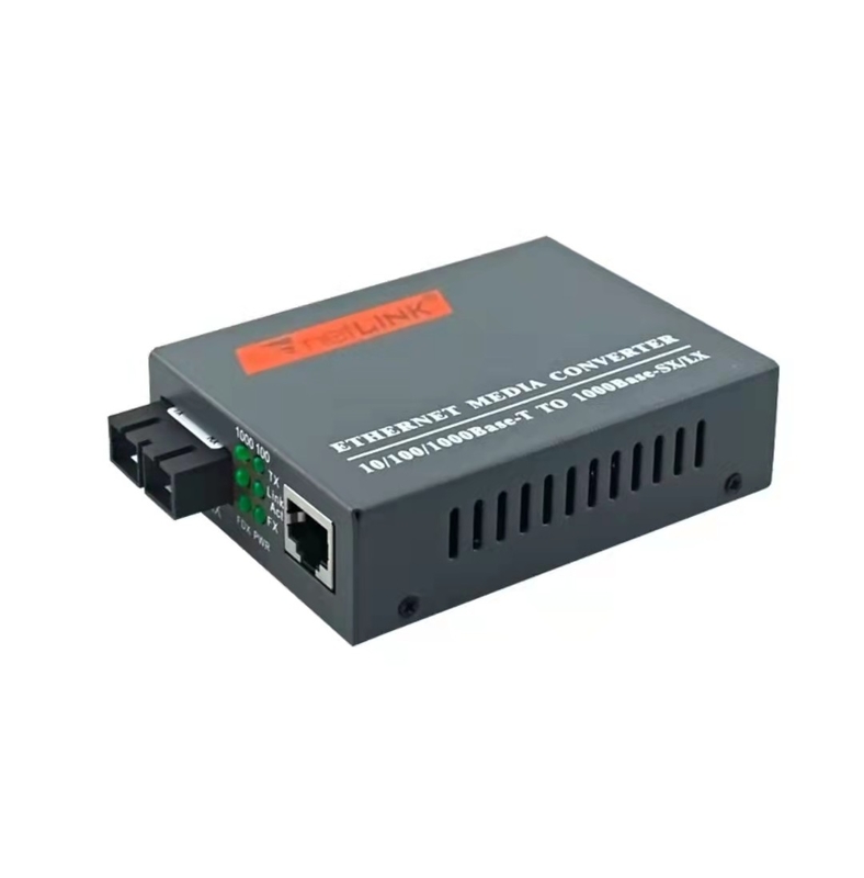 HTB-GS-03 เครื่องรับส่งสัญญาณไฟเบอร์ออปติก 10/100/1000M 20KM 1310nm Single Mode Double Fibers