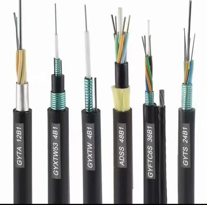 โทรคมนาคม Comunication สายไฟเบอร์ออปติกฝังศพโดยตรง Gyta53 Outdoor Armored 4 - 144 Core