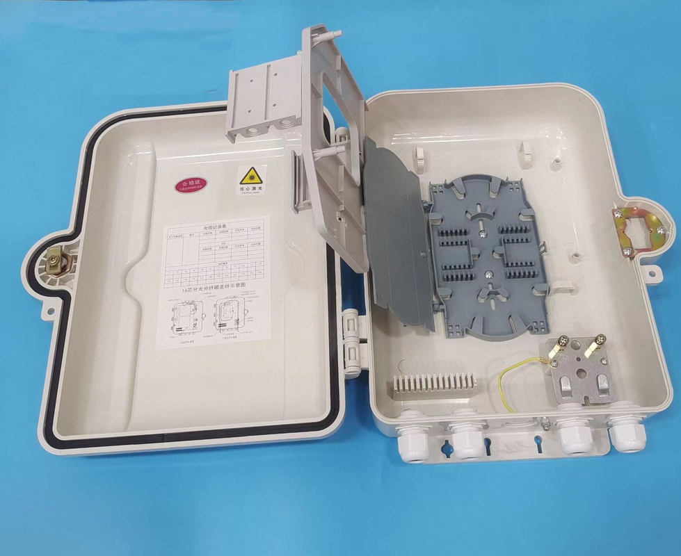 กล่องเลิกจ้างไฟเบอร์กลางแจ้งแบบติดผนัง ABS 16 พอร์ต ODB ODP สำหรับ FTTH