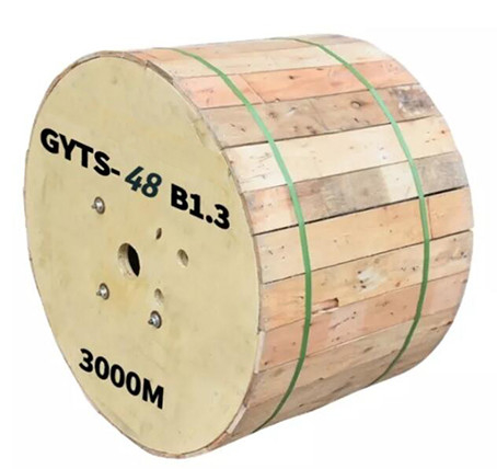 GYTS SM Armored 48 Core Fiber Optic Cable Outdoor 9/125u For Telecom Comunication