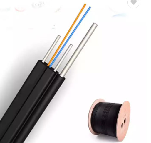 สายเคเบิลไฟเบอร์ออปติกกลางแจ้ง 1/2/4 แกน G657A 2 กม. มัลติโหมด FTTH วางสายเคเบิล GJYXCH