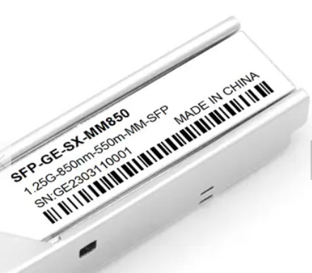 LC Connector โมดูลรับส่งสัญญาณ SFP 1.25G 550m 850nm Duplex Fiber Optic Transceiver
