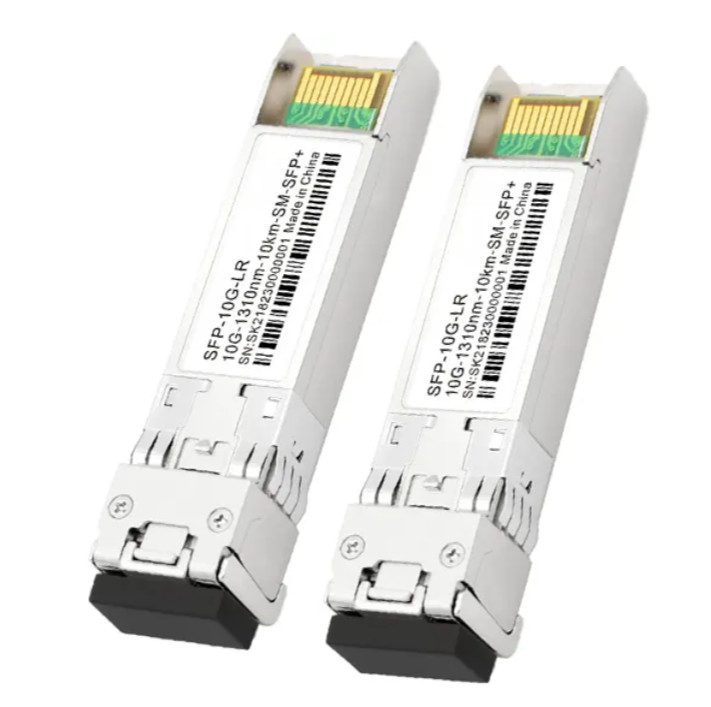 เครื่องส่งและรับสัญญาณไฟเบอร์ออปติก 3.3V 10G SFP LR 10km 1310nm LC Connector