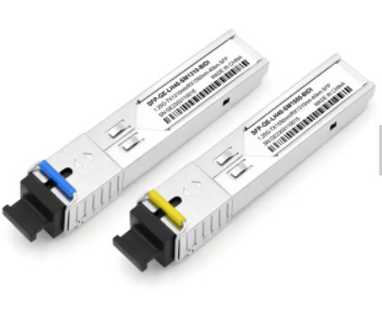 ตัวรับส่งสัญญาณไฟเบอร์ออปติก SFP - ตัวเชื่อมต่อ LC / SC Duplex 850nm / 1310nm / 1550nm Simplex 1310nm / 1490nm / 1550nm DDM OEM