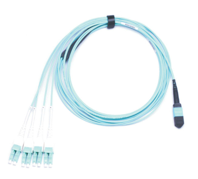 8 แกนมัลติไฟเบอร์ออปติก MPO MPO LC SC LSZH 8F FANOUT OM2 สีม่วง
