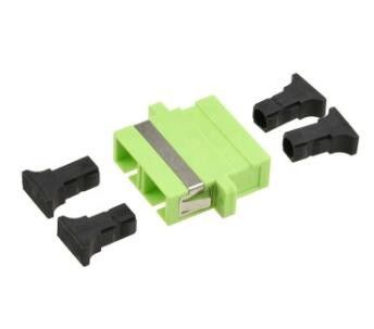 อะแดปเตอร์สายไฟเบอร์ออปติก Ceramic FTTX LAN RoHS SC Duplex Lime Green OM5 Adapter