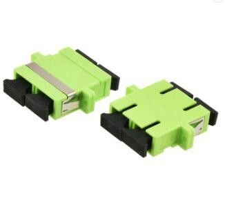 อะแดปเตอร์สายไฟเบอร์ออปติก Ceramic FTTX LAN RoHS SC Duplex Lime Green OM5 Adapter
