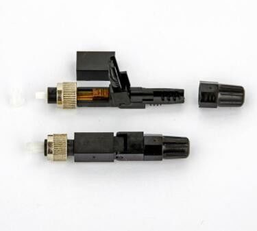 ขั้วต่อไฟเบอร์ออปติก ISO FC แบบเร็วสีดำสำหรับ CATV
