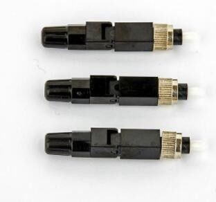 ขั้วต่อไฟเบอร์ออปติก ISO FC แบบเร็วสีดำสำหรับ CATV