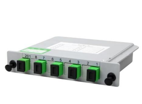 Cassette Fiber Optic Splitter 1x4 Sc Apc Connector สำหรับ PON Networks