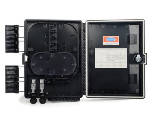 Terminal Box 16 Core Ftth 2 Inlet, 16 Outlet สำหรับ Drop Cables สายเคเบิลไฟเบอร์ออปติก Black Box