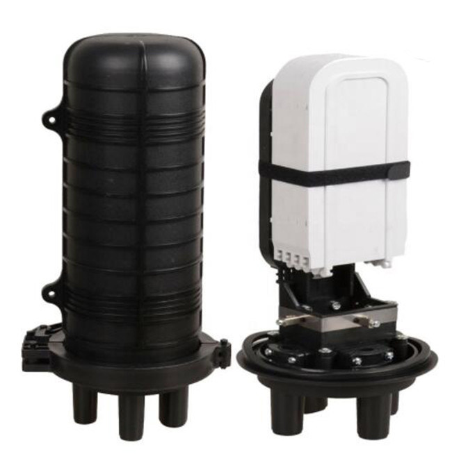 Ip68 24 48 96coreVertical ความร้อนหดผนึกโดมไฟเบอร์ออปติกปิด 1 ทางเข้า 3 ทางออก