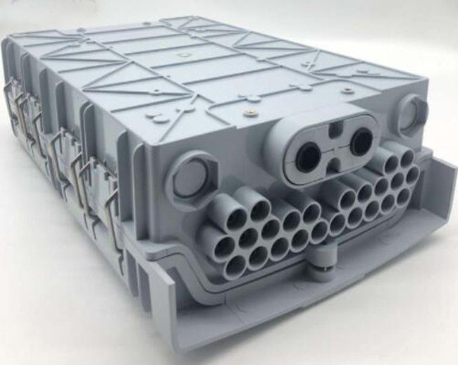 การกระจายไฟเบอร์ออปติกกลางแจ้งPC ABS 24 Core Fiber Optic Distribution Box IP65 GREY COLOR