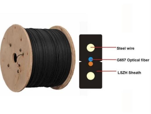 LSZH 1 2 4 สายเคเบิลวางสาย Ftth หลัก G657a สายแพทช์ไฟเบอร์ออปติก