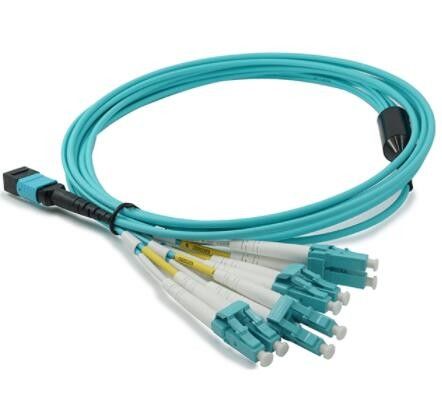 Mpo Lc Duplex 8F สายแพทช์ไฟเบอร์ออปติก 5 ม. สายเคเบิล PC APC Polish