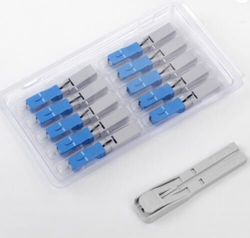 0.3dB FTTB ตัวเชื่อมต่อไฟเบอร์ออปติก Fast SC UPC Ftth Cable Connector