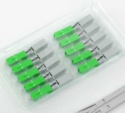 0.9 มม. สายเคเบิล SC APC Fiber Fast Connector IEC FTTH Drop Cable Connector