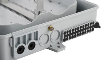 CATV PC ABS กรอบการกระจายไฟเบอร์ออปติก 24 แกนติดผนังSGS
