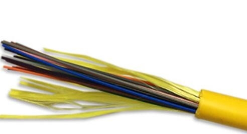 PVC LSZH สายไฟเบอร์ออปติก Dia 8.5mm 24 Cores GJFJV-24B1 SM