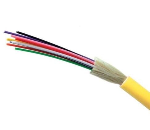 สายเคเบิลในร่ม Gjfjv 1 2 4 6 สายเคเบิลใยแก้วนำแสง Core G652D สายเคเบิลในร่ม / สายเปีย / สายแพทช์