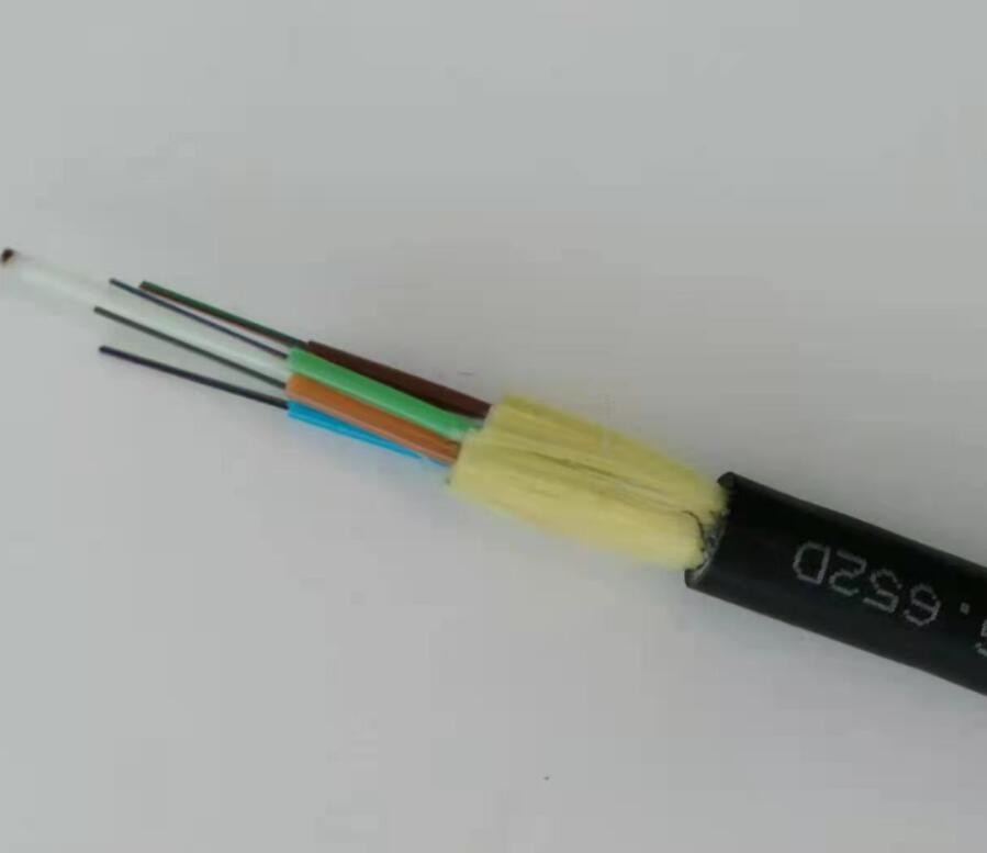 สายเคเบิลใยแก้วนำแสงทางอากาศกลางแจ้ง ADSS 100m Span Single Mode All Dielectric 24 Cores