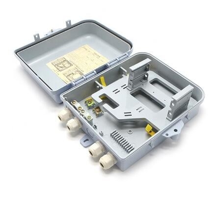 กล่องกระจายไฟเบอร์แบบติดผนัง 16 พอร์ต ODB ODP ABS กล่องต่อสายไฟเบอร์ออปติกกลางแจ้ง