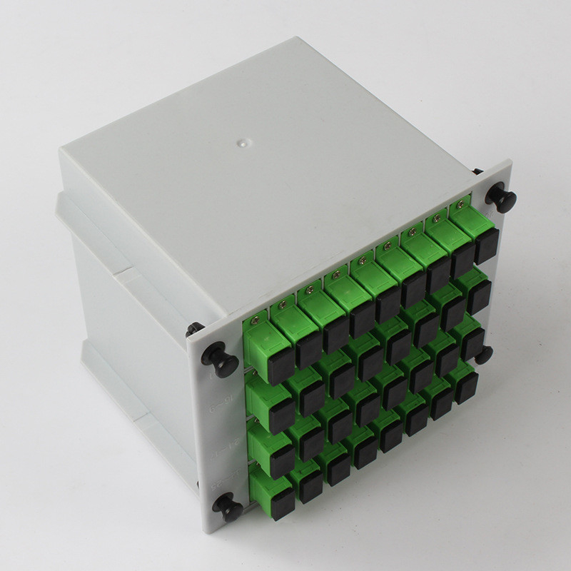 1X32 ไฟเบอร์แยก PLC ตัวเชื่อมต่อ SC APC 1310nm RL 55db ไฟเบอร์ 0.9mm